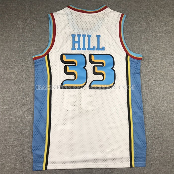 Maillot Detroit Pistons Grant Hill NO 33 Mitchell & Ness 1998-99 Blanc